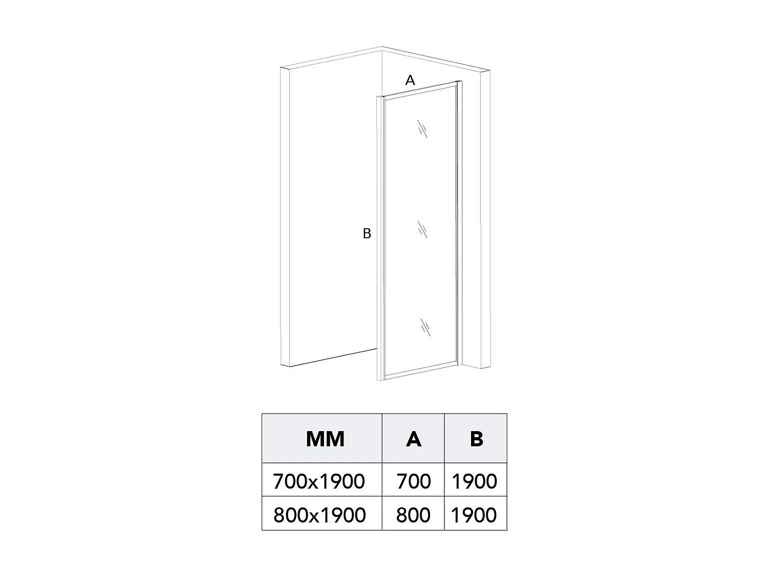 Porte De Douche Niche 100 Cm Porte Coulissante + Paroi Fixe 70 Cm | City