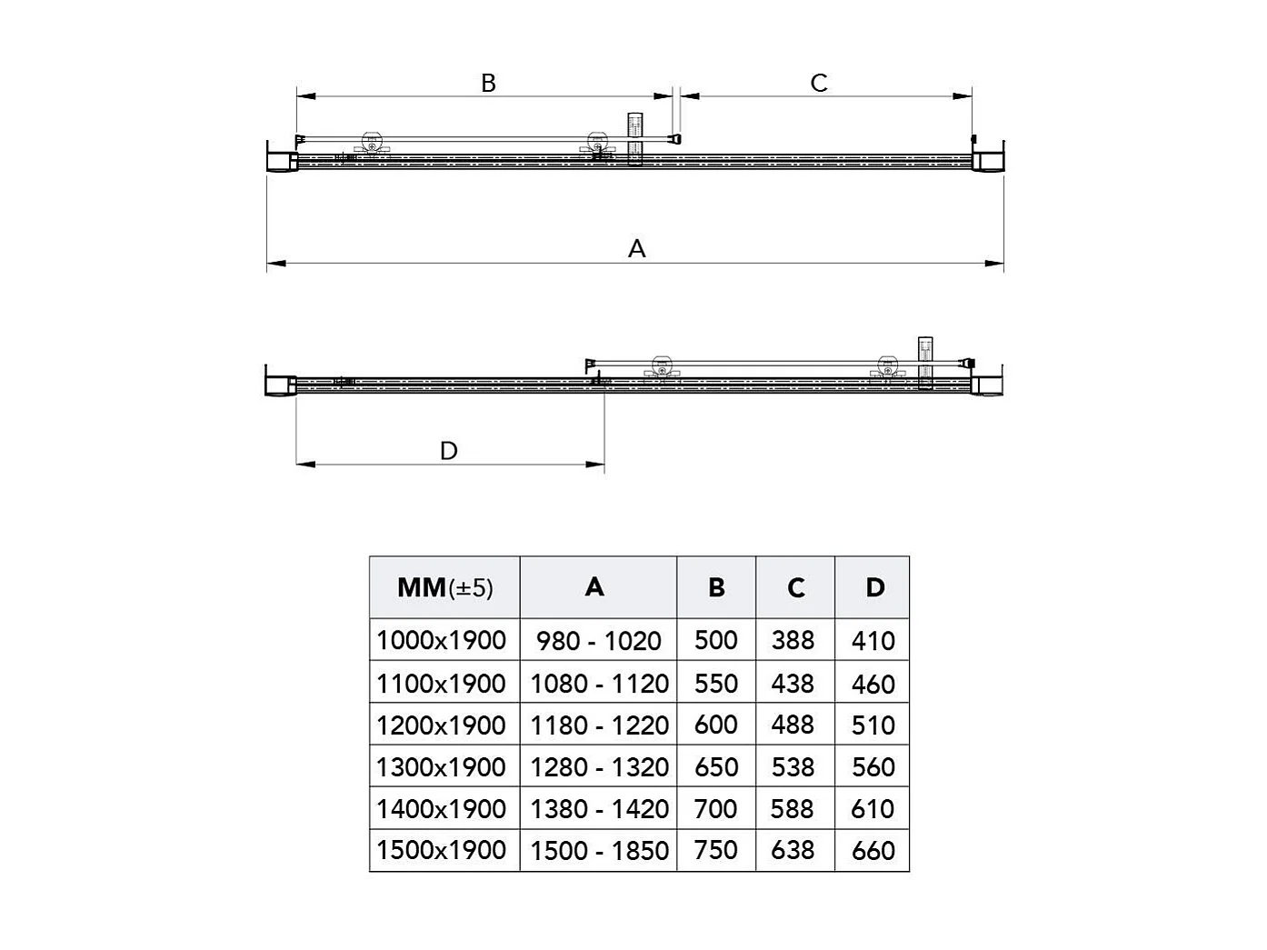 Porte De Douche Niche 100 Cm Porte Coulissante + Paroi Fixe 70 Cm | City
