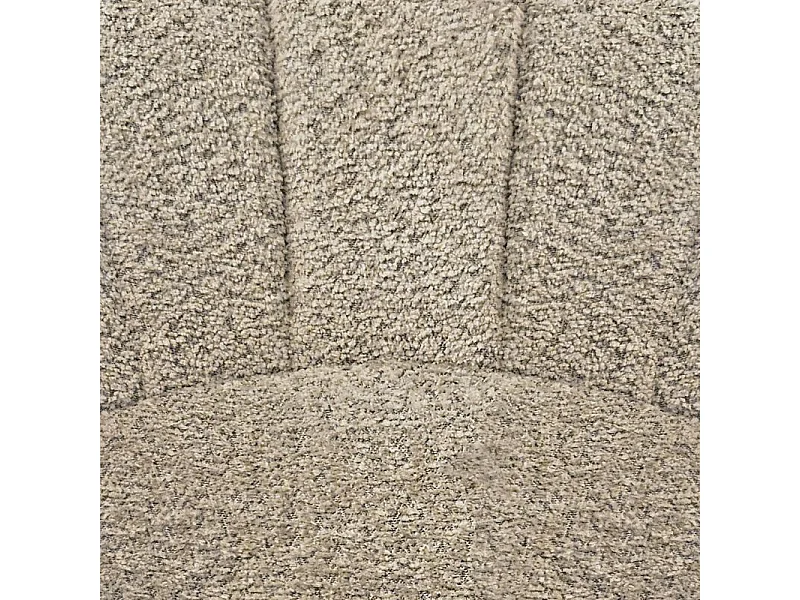 Lot 2 chaises coquillage rotatives 180° tissu bouclette taupe - TISSAIA