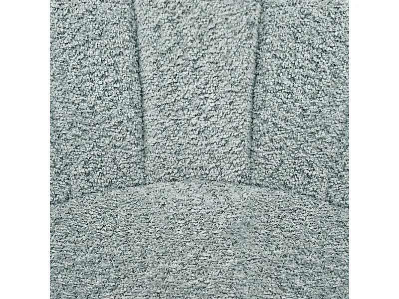 Lot 2 chaises coquillage rotatives 180° tissu bouclette bleu - TISSAIA