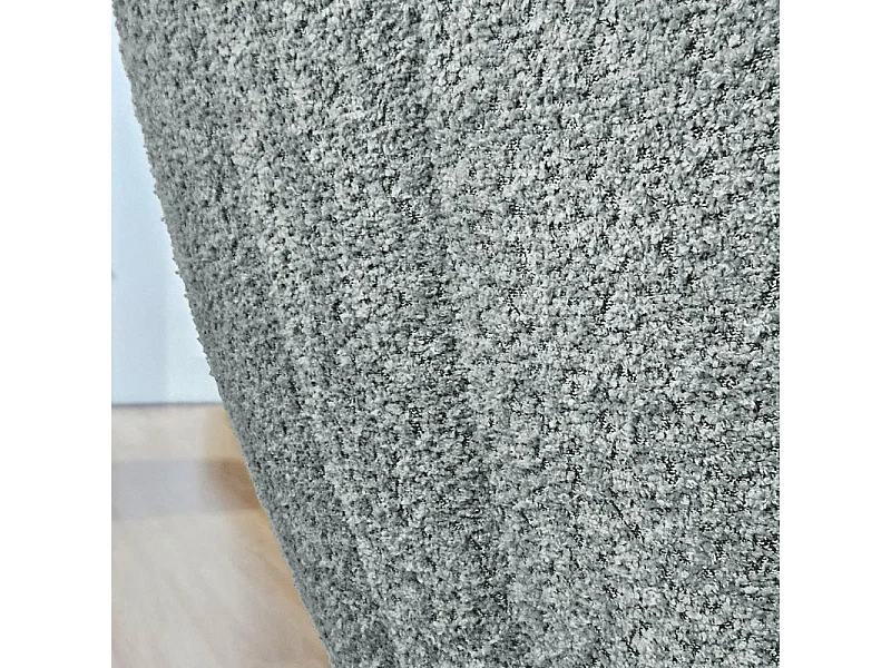 Lot 2 chaises coquillage rotatives 180° tissu bouclette bleu - TISSAIA