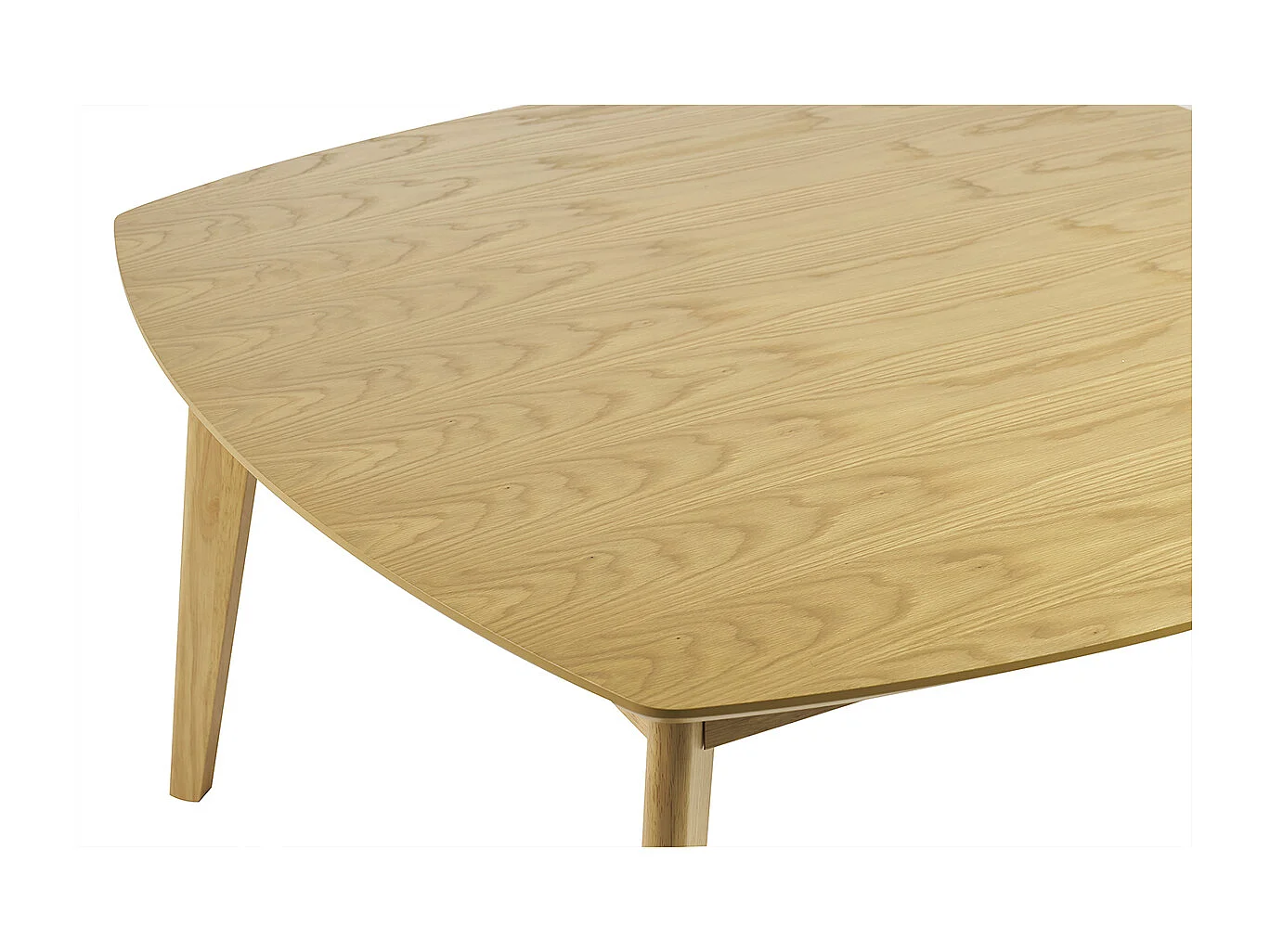 Table à manger carrée scandinave bois clair chêne L140 cm LEENA