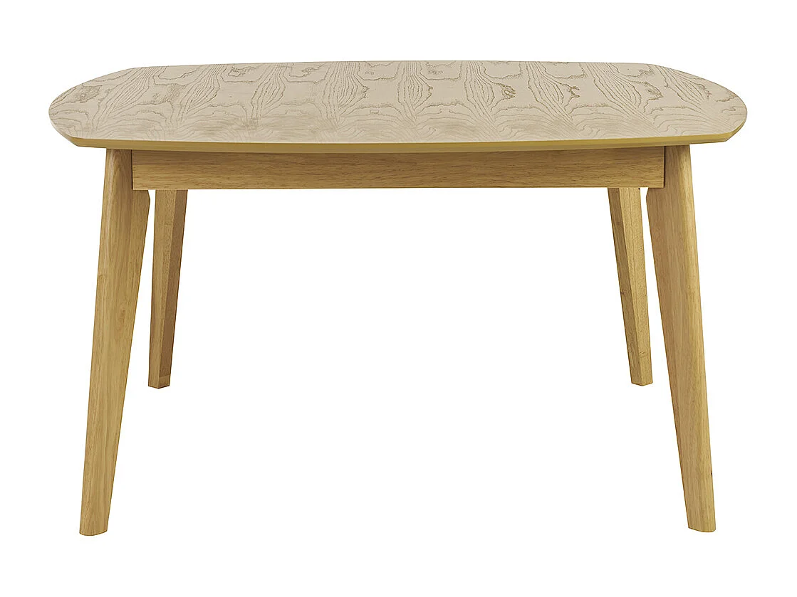 Table à manger carrée scandinave bois clair chêne L140 cm LEENA