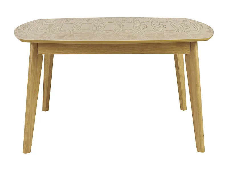 Table à manger carrée scandinave bois clair chêne L140 cm LEENA