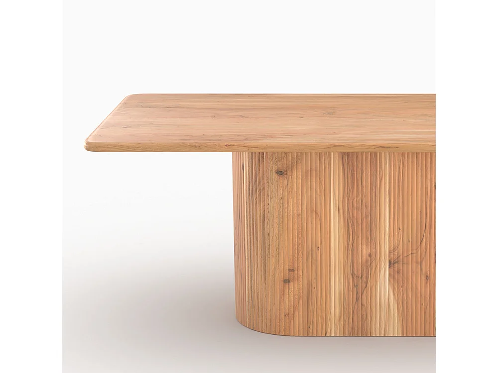 Table rectangulaire en bois massif d'acacia 6 places - June