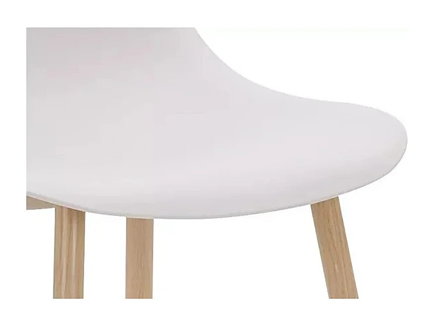 Chaise PP taupe pieds métal effet bois