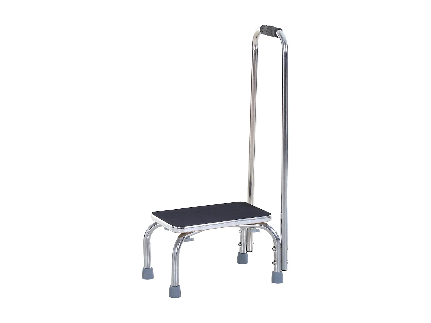 Marche avec barre d'appui - marchepied de sécurité - marche d'accès au bain - plateforme & patins antidérapants - acier galvanisé