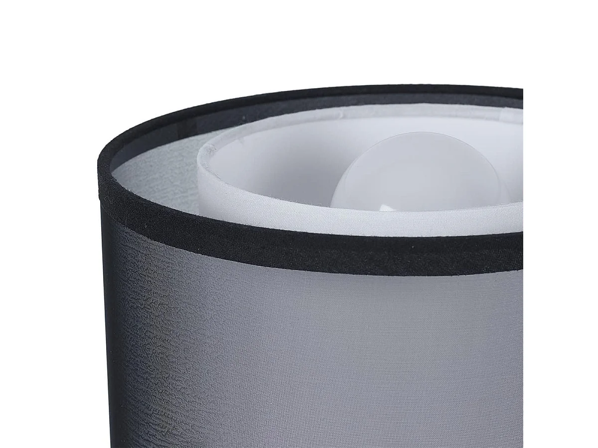 Lampe à poser en métal noir avec double abat-jour (H31,5cm)