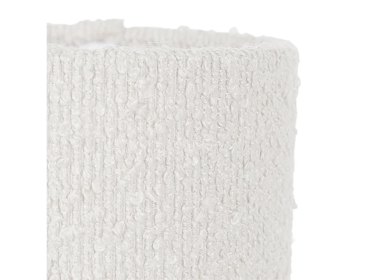 Lampe à poser en métal noir avec abat-jour en bouclette (H38cm)