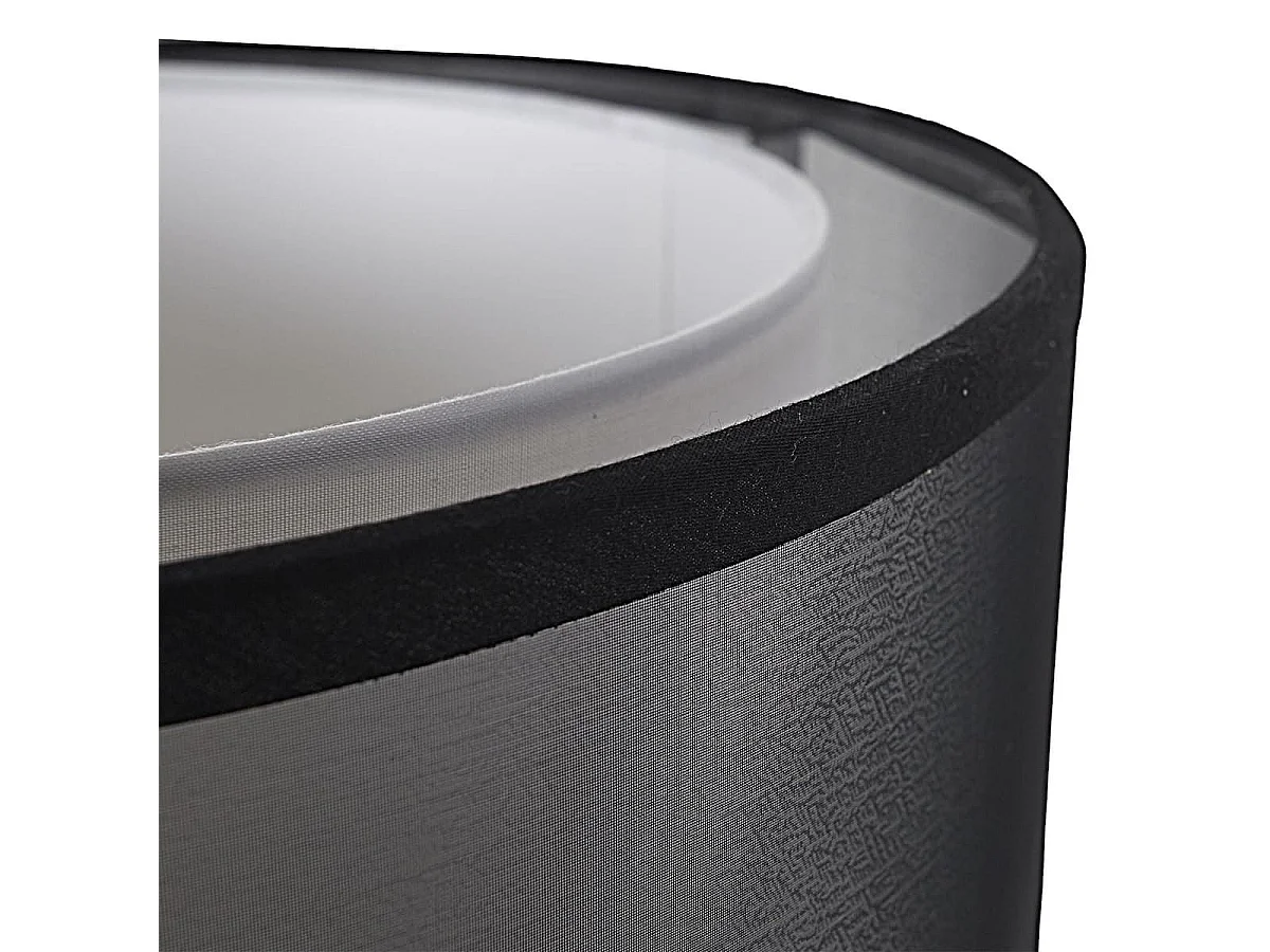 Lampadaire en métal noir avec double abat-jour (H150cm)