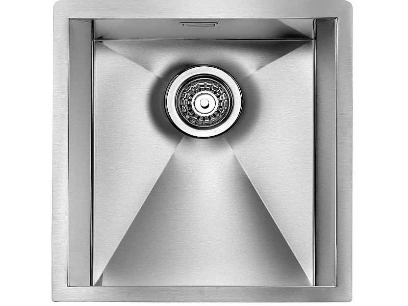 Lavello FOCUS 3" 1 vasca ACCIAIO INOX INCASSO SOTTOTOP 45X45 prof. 19