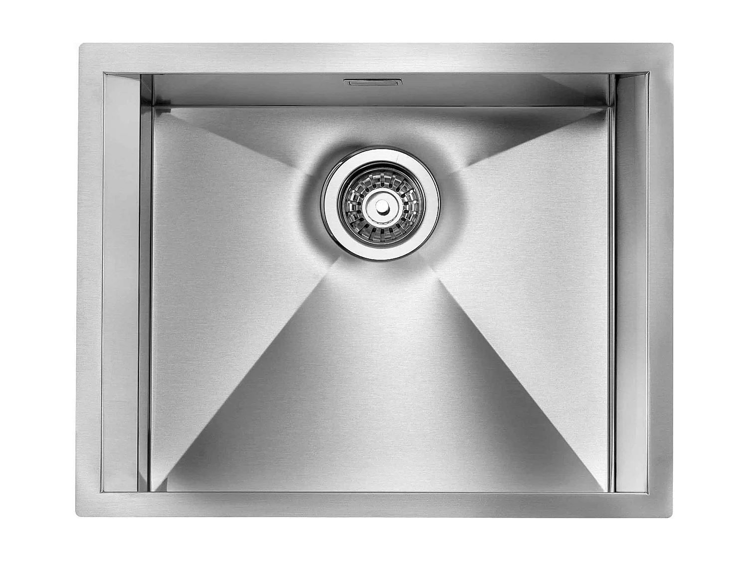 Lavello FOCUS 3" 1 vasca ACCIAIO INOX INCASSO SLIM 57X45 prof 19