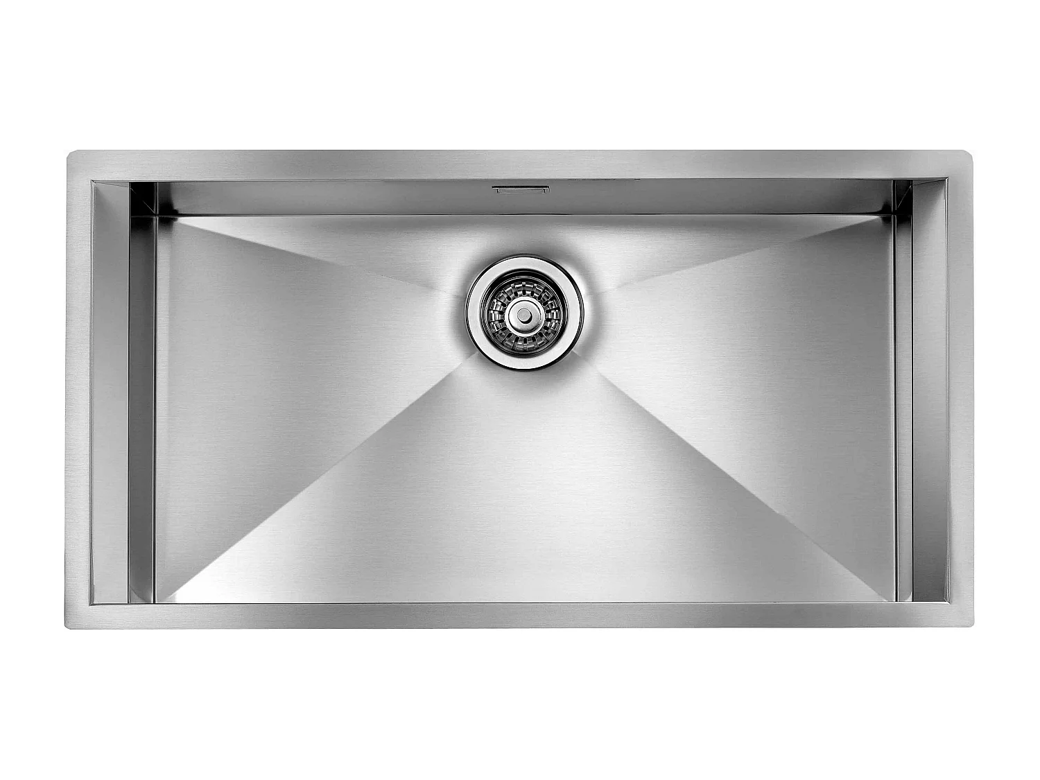 Lavello FOCUS 3" 1 vasca ACCIAIO INOX INCASSO SLIM 86X45 prof.19