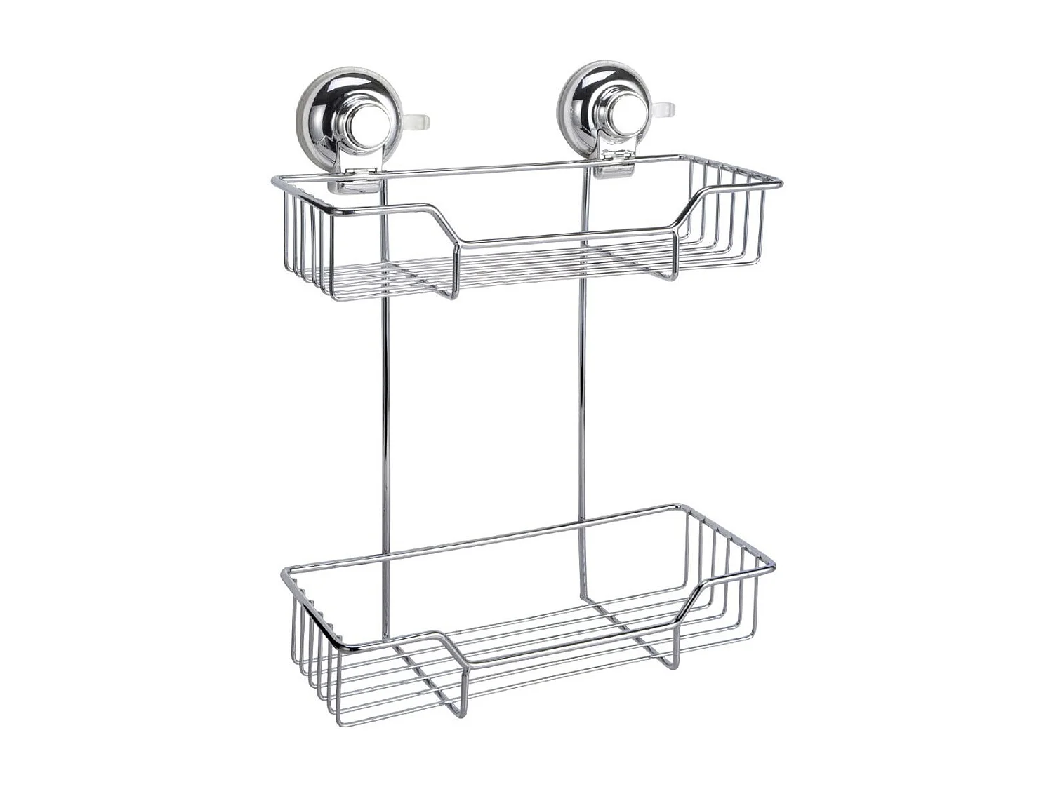 Porta-Objets Double En Métal Chromé | Menta