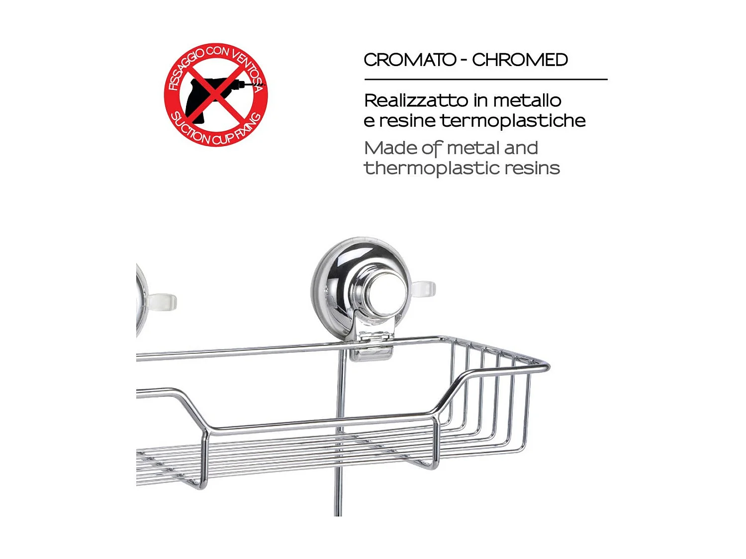 Porta-Objets Double En Métal Chromé | Menta