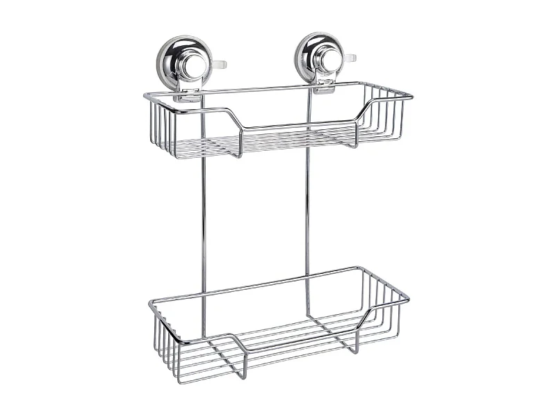 Porta-Objets Double En Métal Chromé | Menta