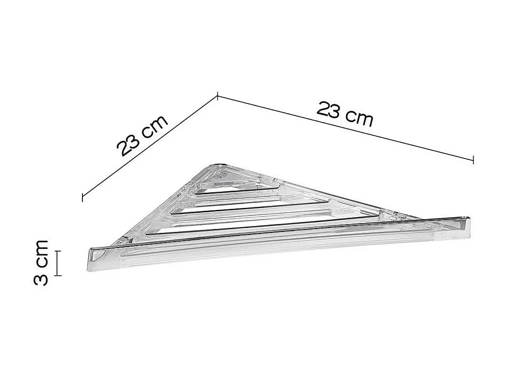 Support D'angle De Douche Finition Chromée