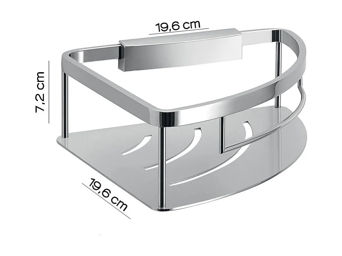 Porte-Savon D'angle Pour Douche En Acier Chromé