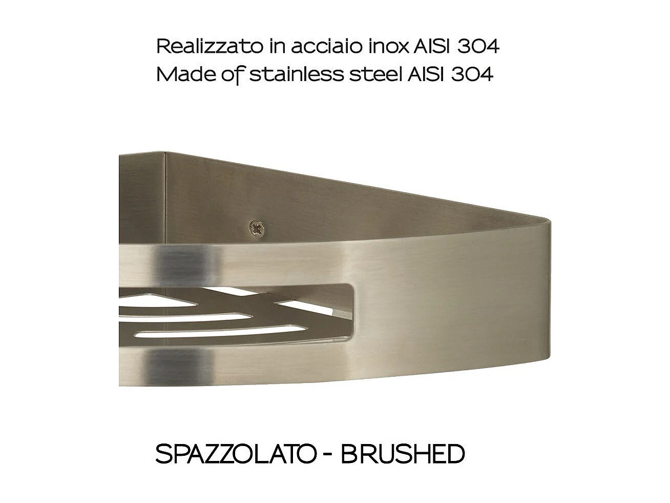 Porte Objets D'angle En Acier Brossé  | Tasso