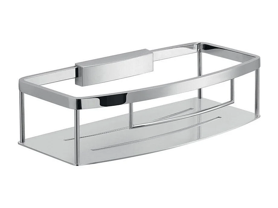 Porte-Savon De Douche Rectangulaire En Fil D'acier Chromé