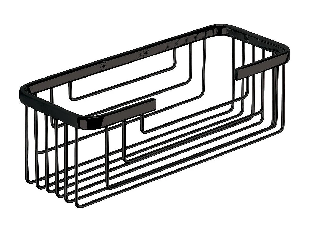 Porte-Savon De Douche Rectangulaire En Fil D'acier Noir Mat