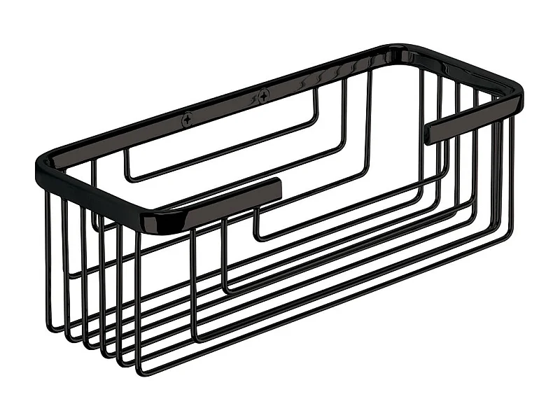 Porte-Savon De Douche Rectangulaire En Fil D'acier Noir Mat