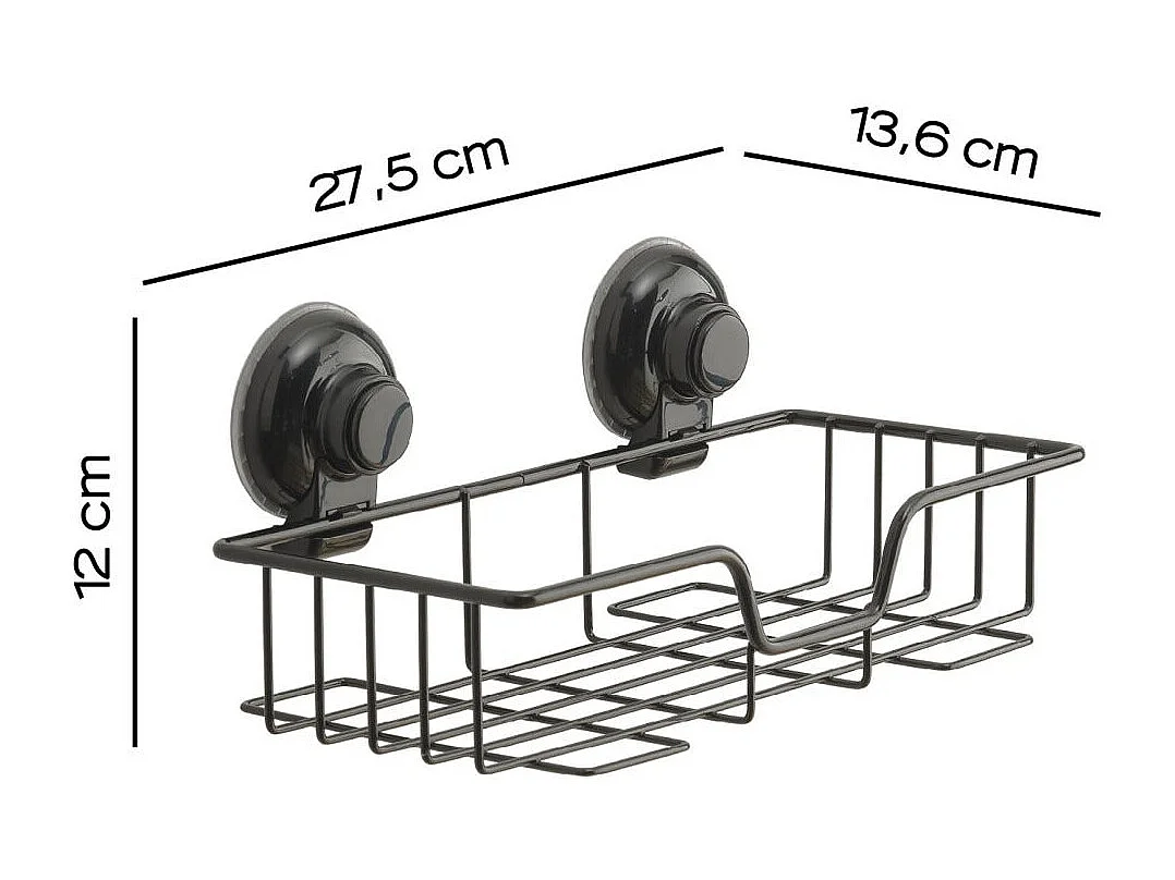 Porte-Objets Rectangulaire  En Métal Noir Mat | Menta