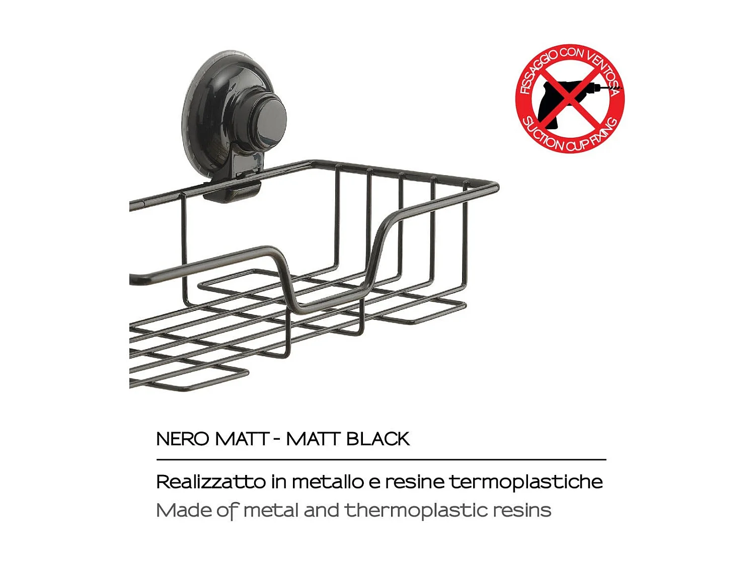 Porte-Objets Rectangulaire  En Métal Noir Mat | Menta