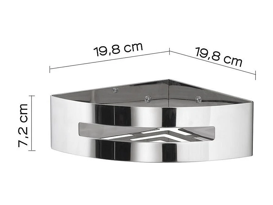 Étagère De Douche En Acier Chromé | Peonia