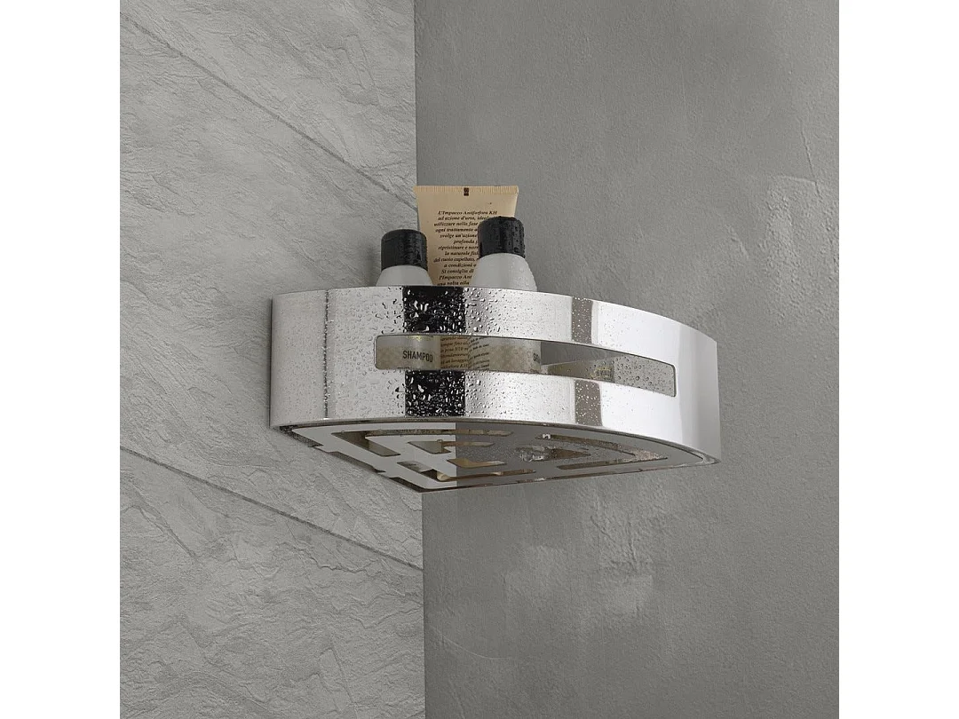 Étagère De Douche En Acier Chromé | Peonia