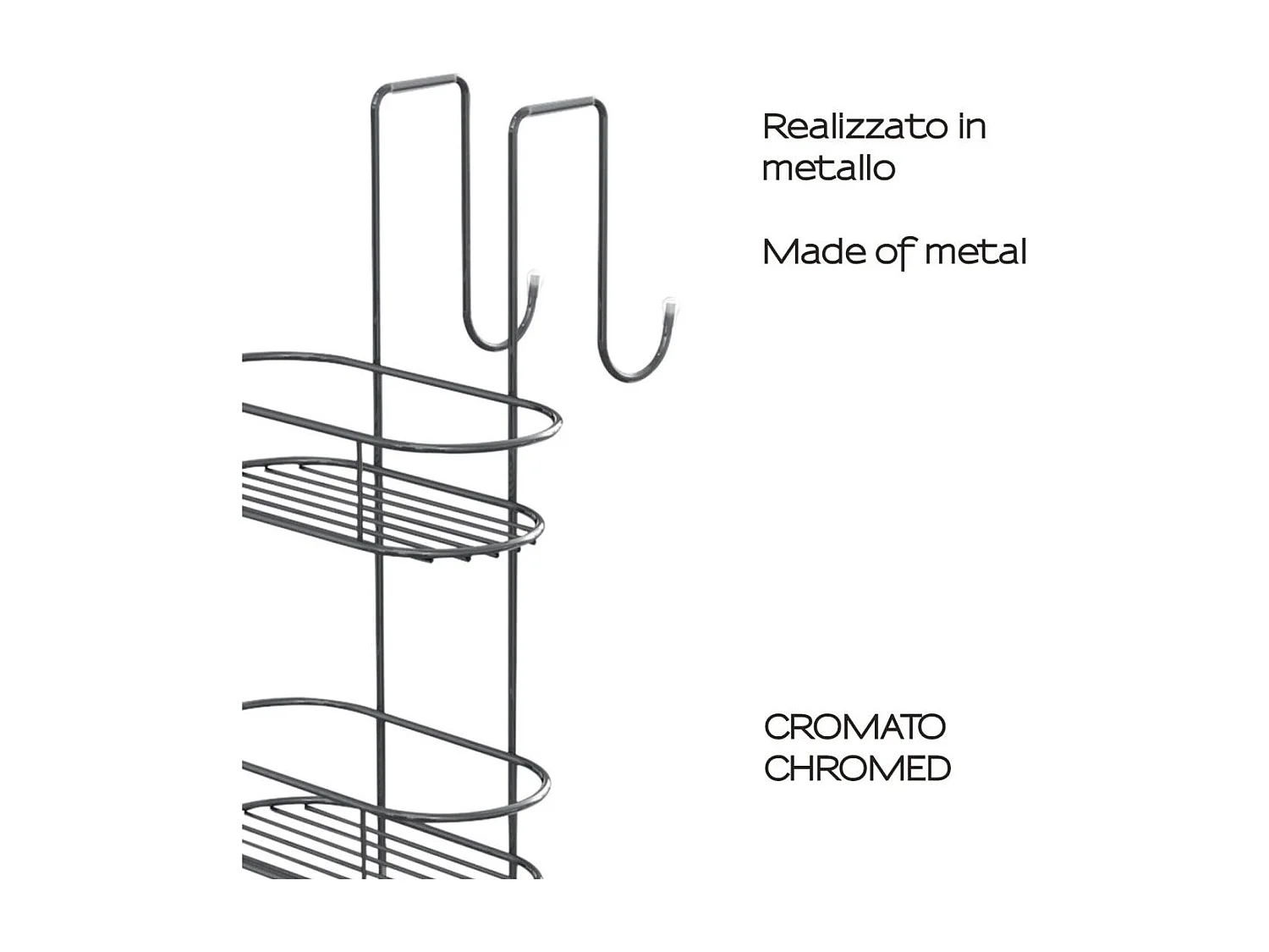 Double Support De Douche En Métal À Suspendre  | Tiglio