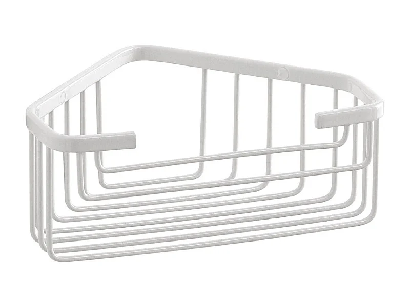 Porte Objets D'angle Pour Douche En Fil D'acier Blanc