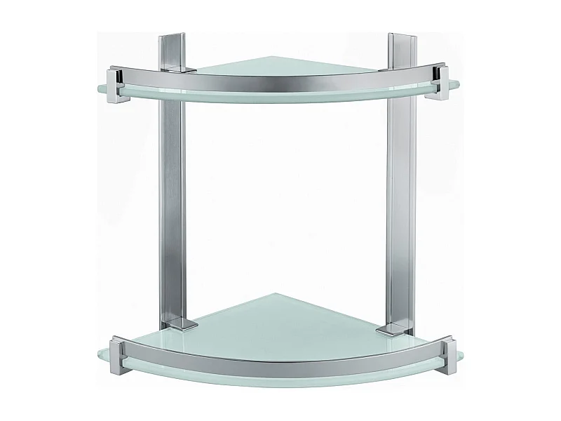 Double Support Angulaire En Aluminium Et Verre | Calatea