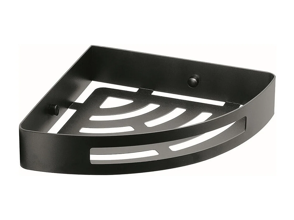 Porte-Objets D'angle Pour Douche En Acier Noir Mat | Tasso