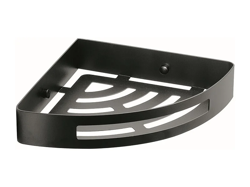 Porte-Objets D'angle Pour Douche En Acier Noir Mat | Tasso