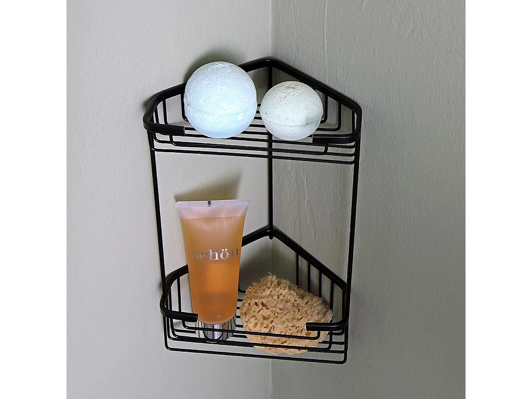 Porte-Savon Double Pour Douche En Fil Noir