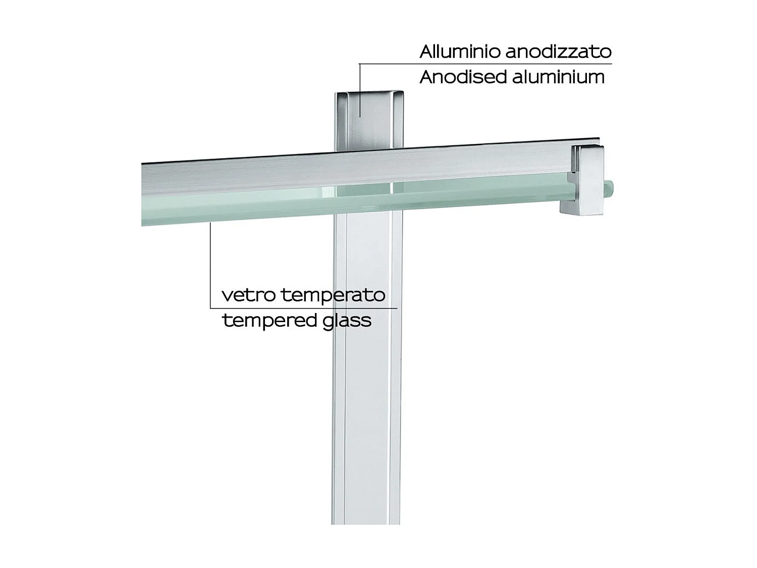 Porte Objets Rectangulaire Double Pour Douche | Calatea