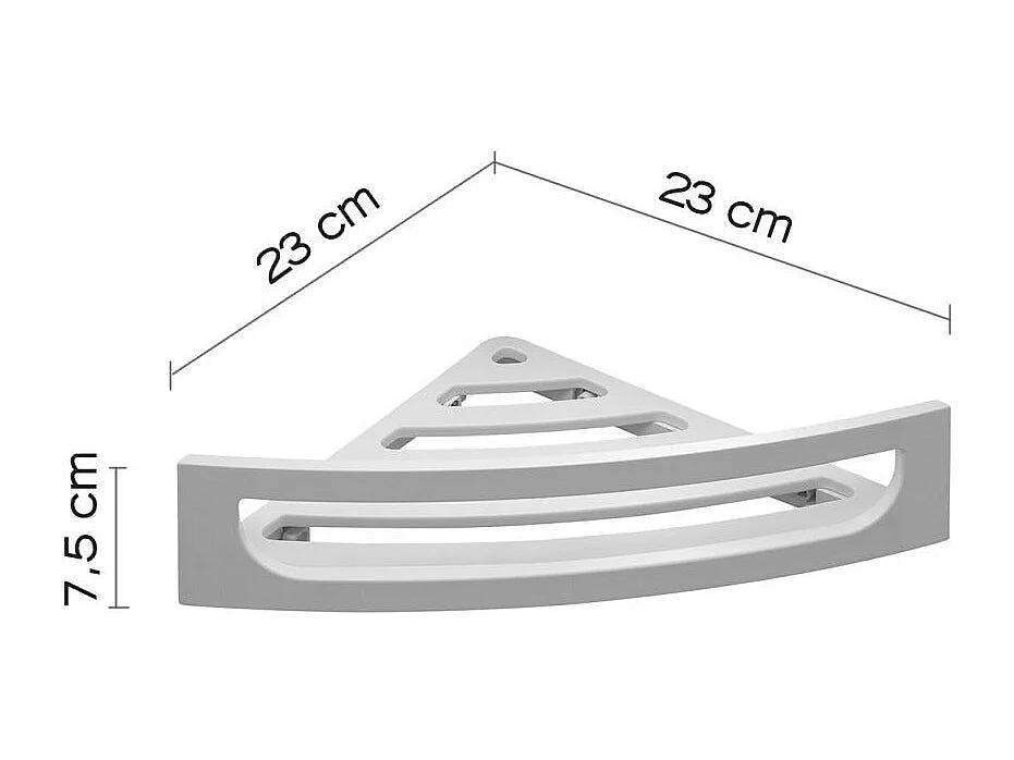 Porte-Objets D'angle Pour Douche Abs Blanc