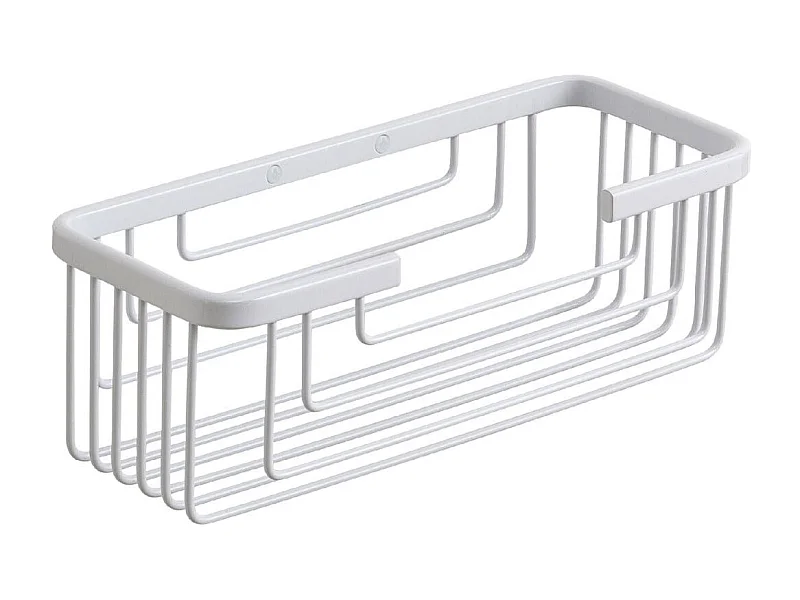 Porte-Objets Pour Douche Rectangulaire En Acier Blanc