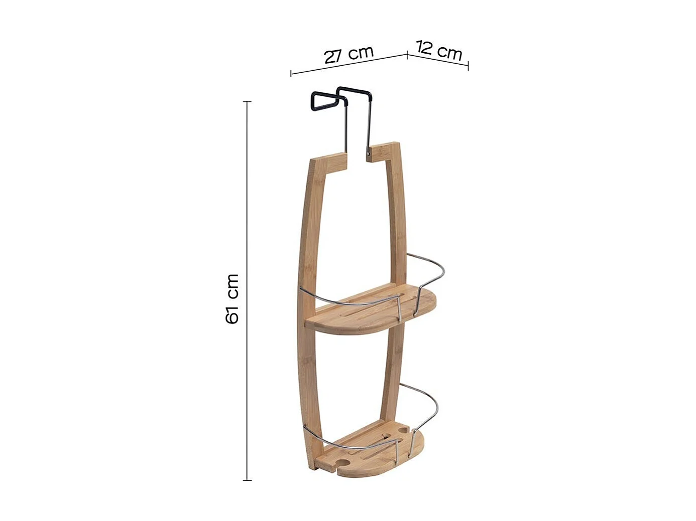 Porte-Objets De Douche En Bambou À Suspendre