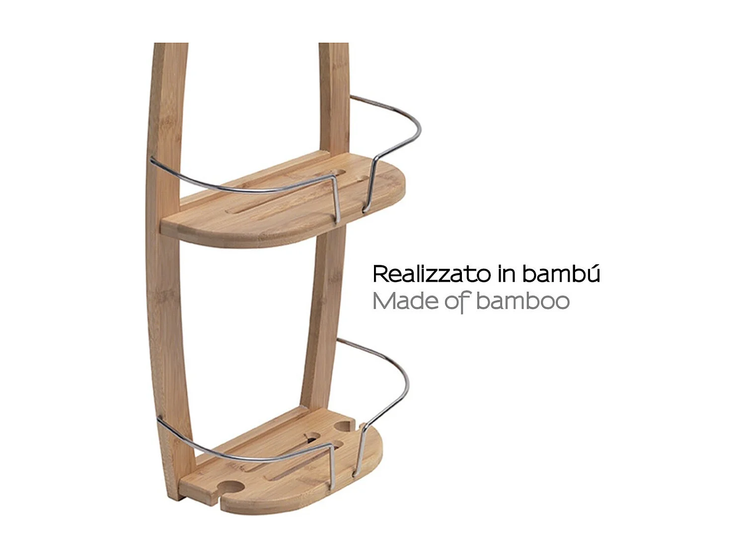 Porte-Objets De Douche En Bambou À Suspendre