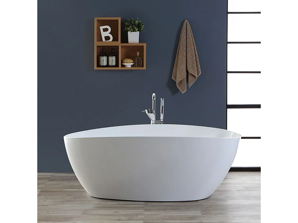 Baignoire En Marbre Recomposé Blanc 150X70x56 Cm |  Rachele