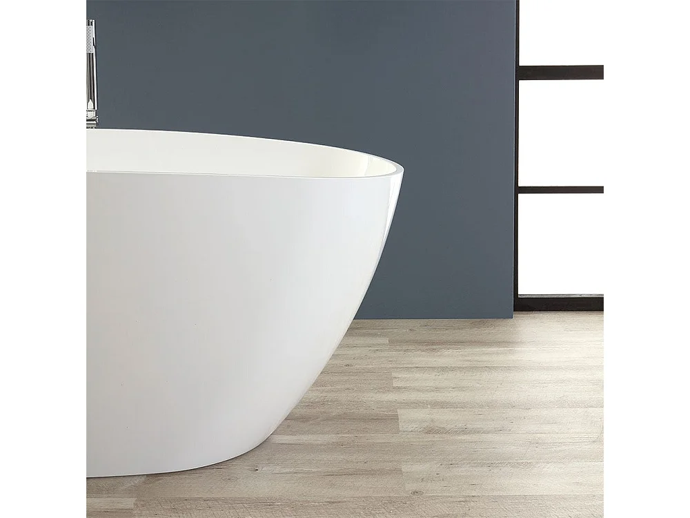 Baignoire En Marbre Recomposé Blanc 150X70x56 Cm |  Rachele