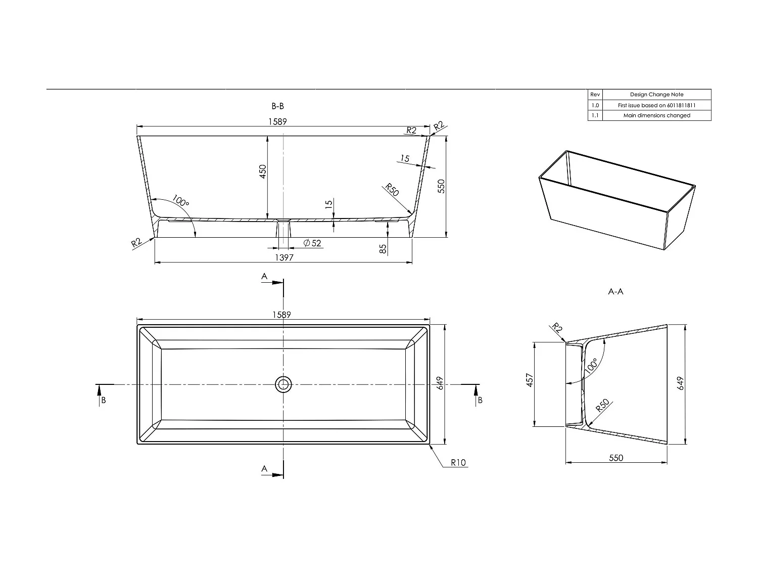 Baignoire Carrée | York