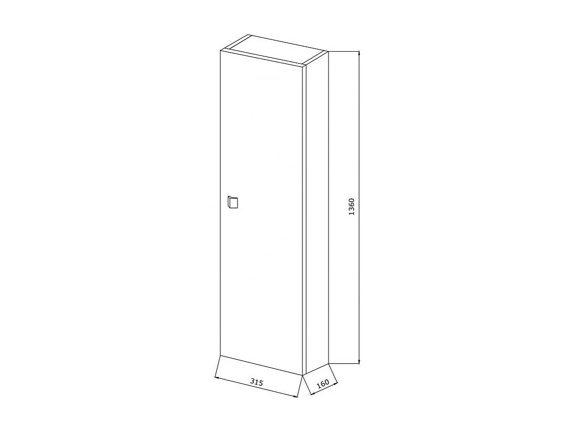 Meuble De Salle De Bain Suspendu 56,5Cm Gris Avec Colonne, Lavabo+Miroir | Facile