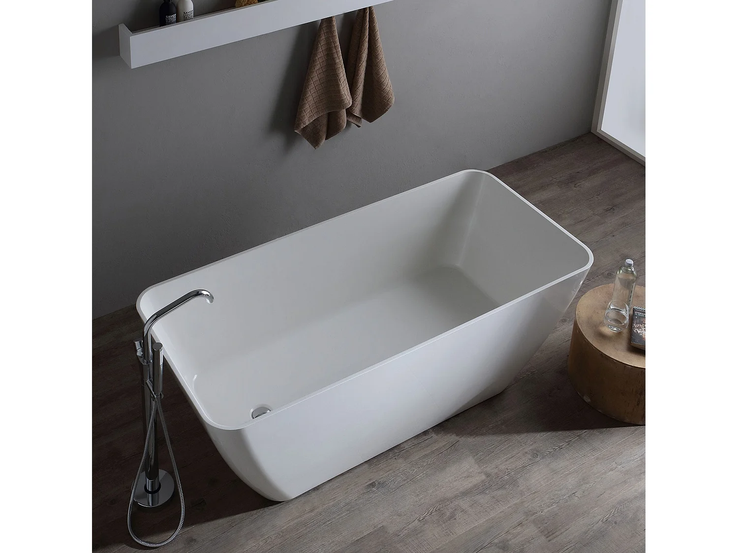 Baignoire Îlot Moderne En Marbre Reconstitué | Paola