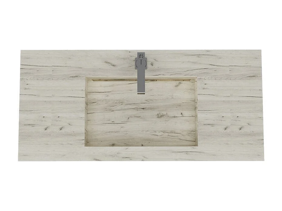 Vasque En Hpl Cm. 100 Bain Central | Chêne Glace