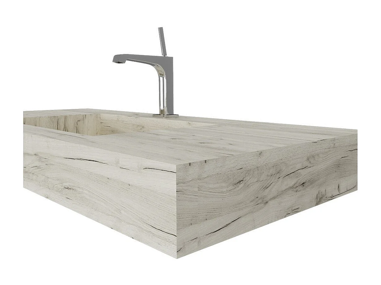 Vasque En Hpl Cm. 100 Bain Central | Chêne Glace