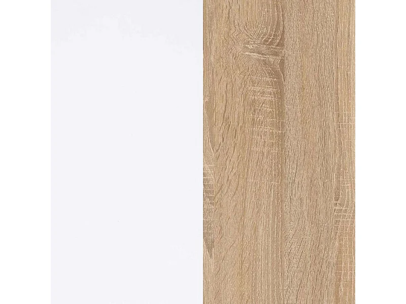 Mueble de salón Moobi en color blanco artik roble canadian y medidas 160 x 124 cm Blanco Artik (Blanco Mate) - Roble Canadian