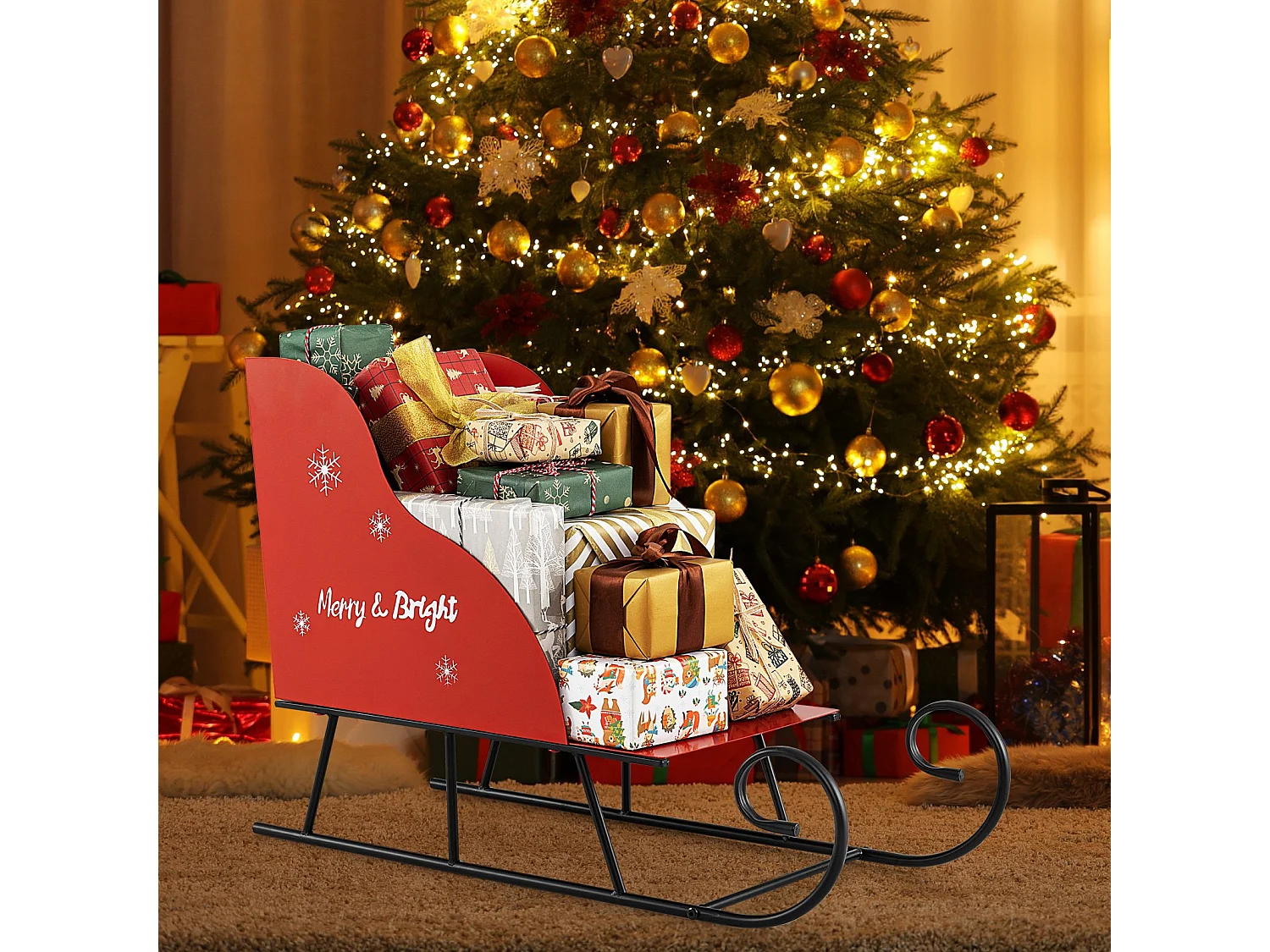 Set 3 pezzi betulla illuminata 120/150/180cm albero di Natale artificiale preilluminato bianco